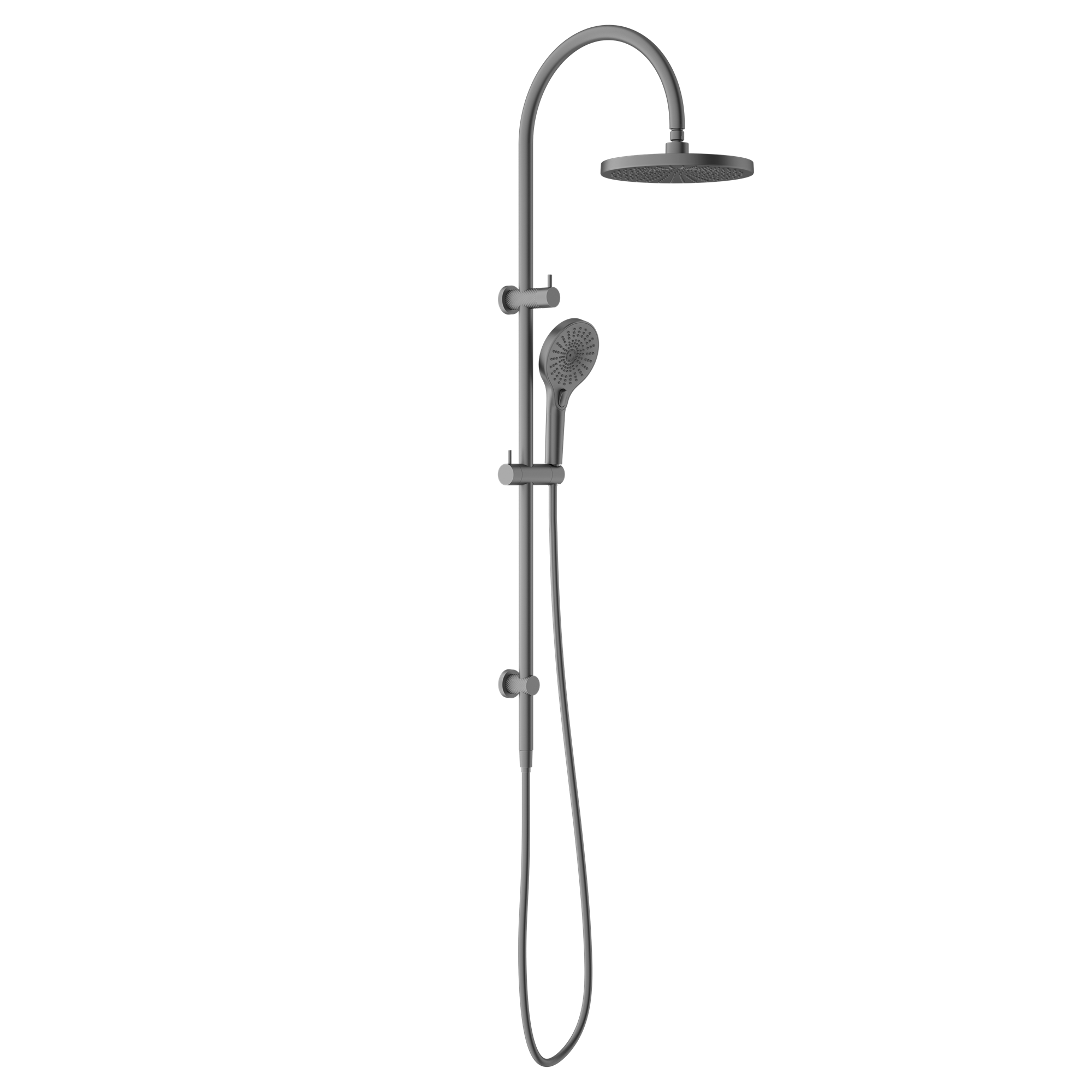 NERO OPAL TWIN SHOWER GRAPHITE