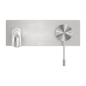 NERO OPAL WALL BASIN/ BATH MIXER BRUSHED NICKEL (AVAILABLE IN 120MM, 160MM, 185MM, 230MM AND 260MM)