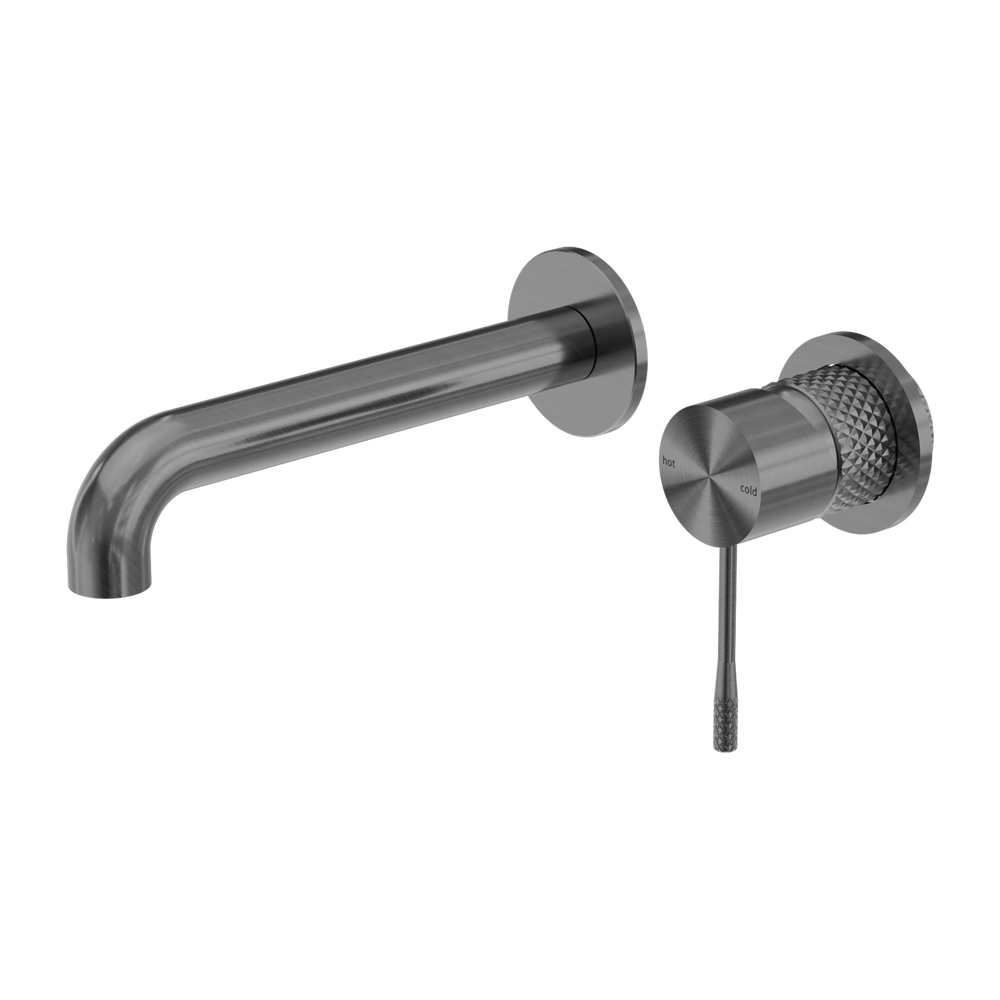 NERO OPAL WALL BASIN/ BATH MIXER SEPARATE BACK PLATE GRAPHITE (AVAILABLE IN 120MM, 160MM, 185MM, 230MM AND 260MM)