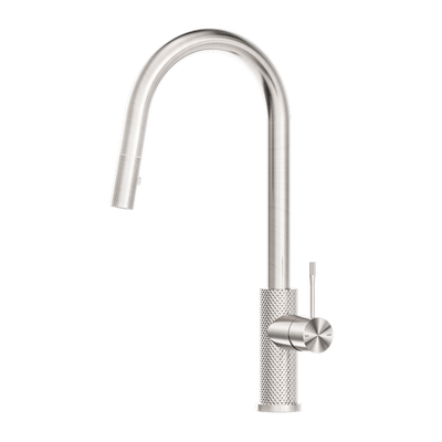 NERO OPAL PULL OUT SINK MIXER 452MM BRUSHED NICKEL