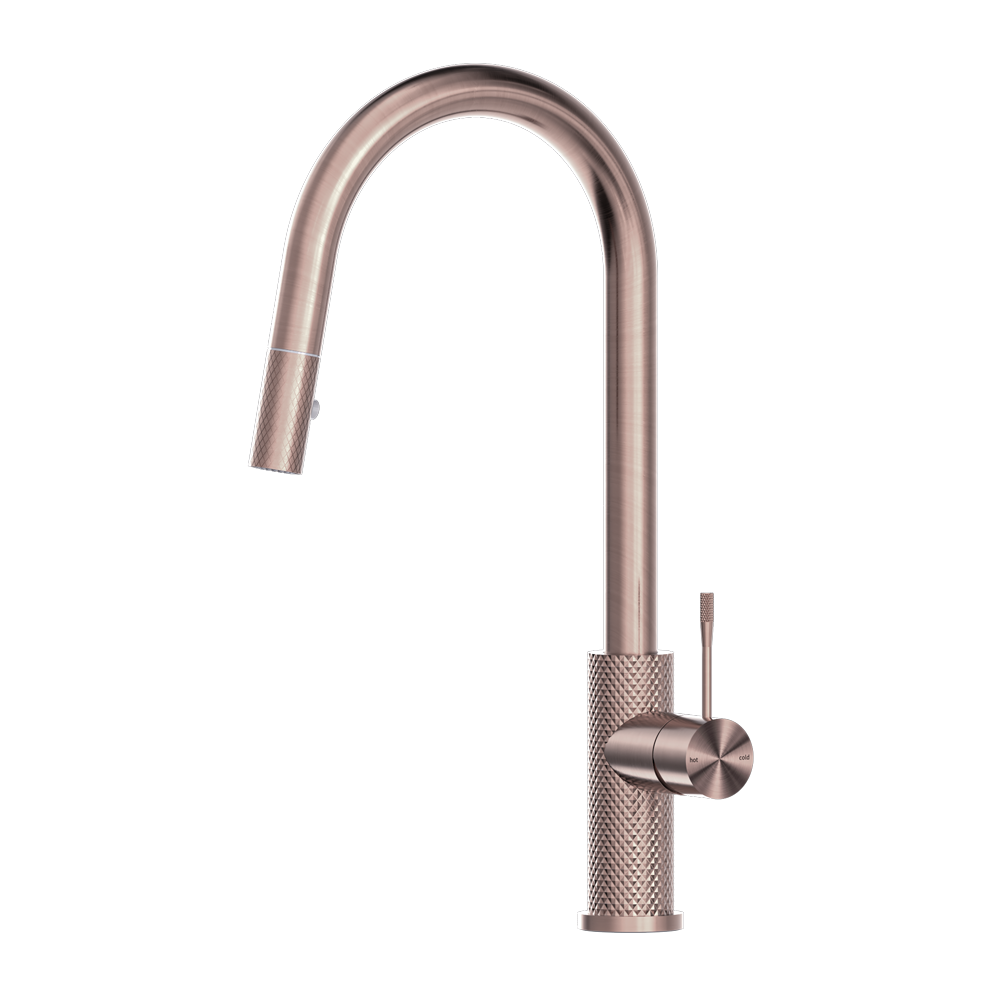 NERO OPAL PULL OUT SINK MIXER 452MM BRUSHED BRONZE