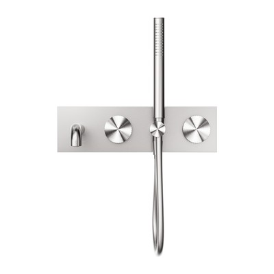 NERO OPAL PROGRESSIVE SHOWER SYSTEM WITH SPOUT BRUSHED NICKEL (AVAILABLE IN 230MM AND 250MM)