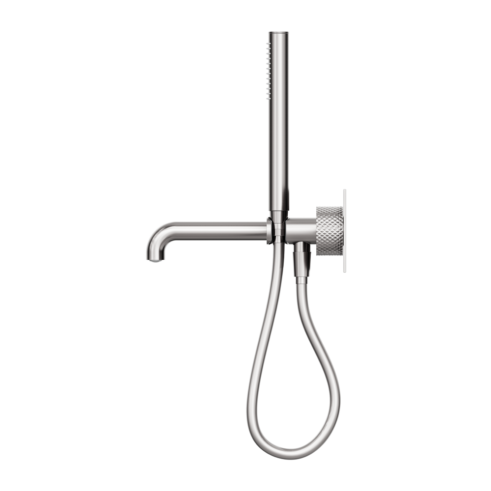 NERO OPAL PROGRESSIVE SHOWER SYSTEM WITH SPOUT BRUSHED NICKEL (AVAILABLE IN 230MM AND 250MM)