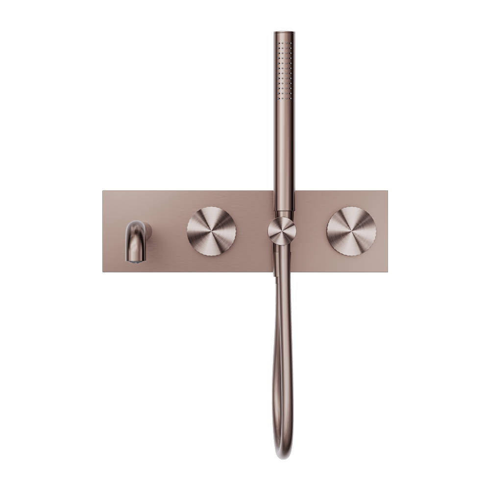 NERO OPAL PROGRESSIVE SHOWER SYSTEM WITH SPOUT BRUSHED BRONZE (AVAILABLE IN 230MM AND 250MM)