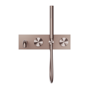 NERO OPAL PROGRESSIVE SHOWER SYSTEM WITH SPOUT BRUSHED BRONZE (AVAILABLE IN 230MM AND 250MM)