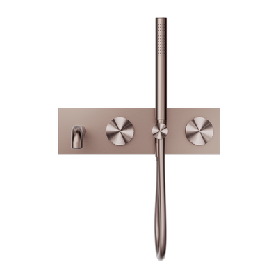 NERO OPAL PROGRESSIVE SHOWER SYSTEM WITH SPOUT BRUSHED BRONZE (AVAILABLE IN 230MM AND 250MM)