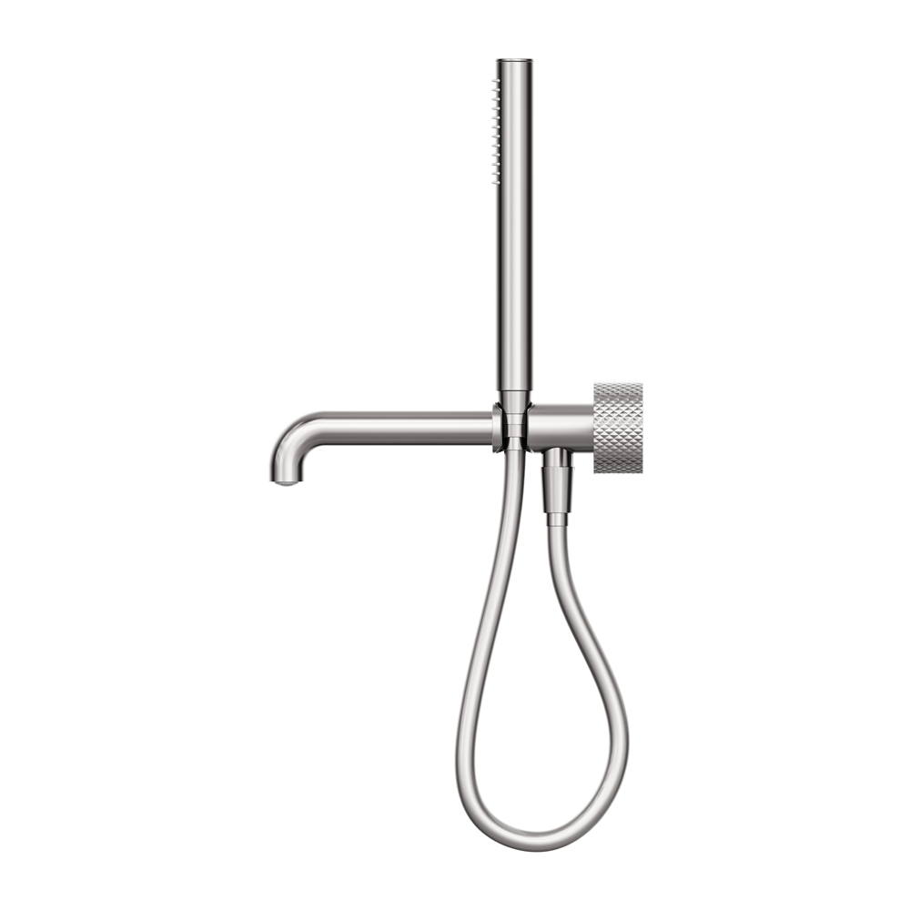 NERO OPAL PROGRESSIVE SHOWER SYSTEM SEPARATE PLATE WITH SPOUT BRUSHED NICKEL (AVAILABLE IN 230MM AND 250MM)