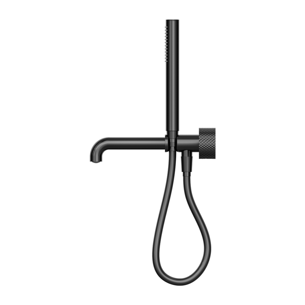 NERO OPAL PROGRESSIVE SHOWER SYSTEM SEPARATE PLATE WITH SPOUT GRAPHITE (AVAILABLE IN 230MM AND 250MM)