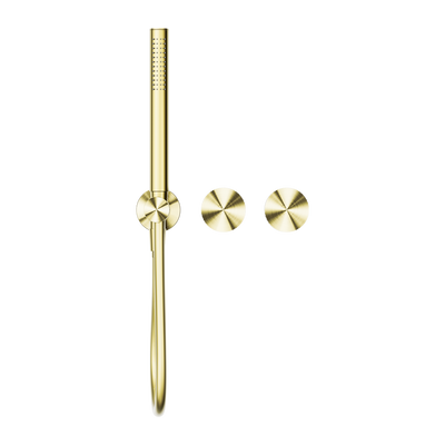 NERO OPAL PROGRESSIVE SHOWER SYSTEM SEPARATE PLATE 238MM BRUSHED GOLD