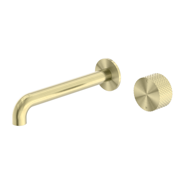 NERO OPAL PROGRESSIVE WALL BASIN/ BATH SET BRUSHED GOLD (AVAILABLE IN 120MM, 160MM, 185MM, 230MM AND 260MM)