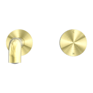 NERO OPAL PROGRESSIVE WALL BASIN/ BATH SET BRUSHED GOLD (AVAILABLE IN 120MM, 160MM, 185MM, 230MM AND 260MM)