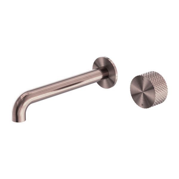 NERO OPAL PROGRESSIVE WALL BASIN / BATH SET BRUSHED BRONZE (AVAILABLE IN 120MM, 160MM, 185MM, 230MM AND 260MM)