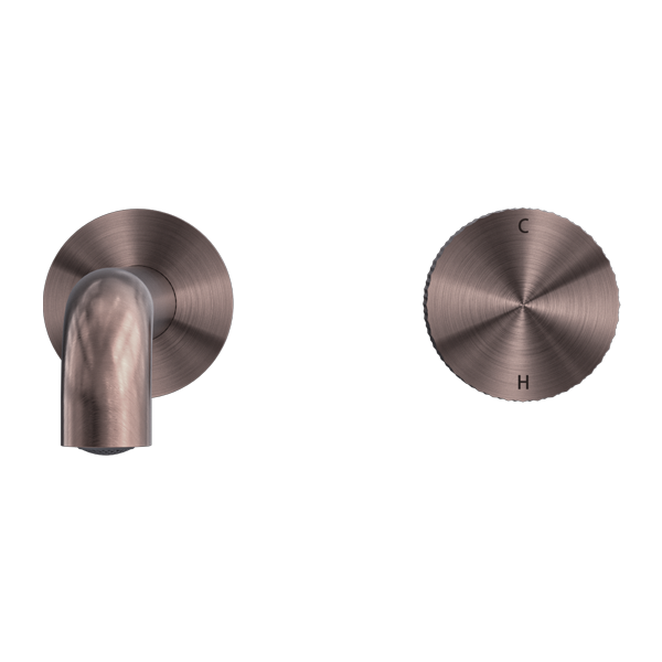NERO OPAL PROGRESSIVE WALL BASIN / BATH SET BRUSHED BRONZE (AVAILABLE IN 120MM, 160MM, 185MM, 230MM AND 260MM)