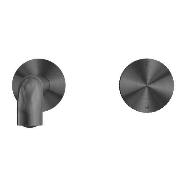 NERO OPAL PROGRESSIVE WALL BASIN/ BATH SET GRAPHITE (AVAILABLE IN 120MM, 160MM, 185MM, 230MM AND 260MM)