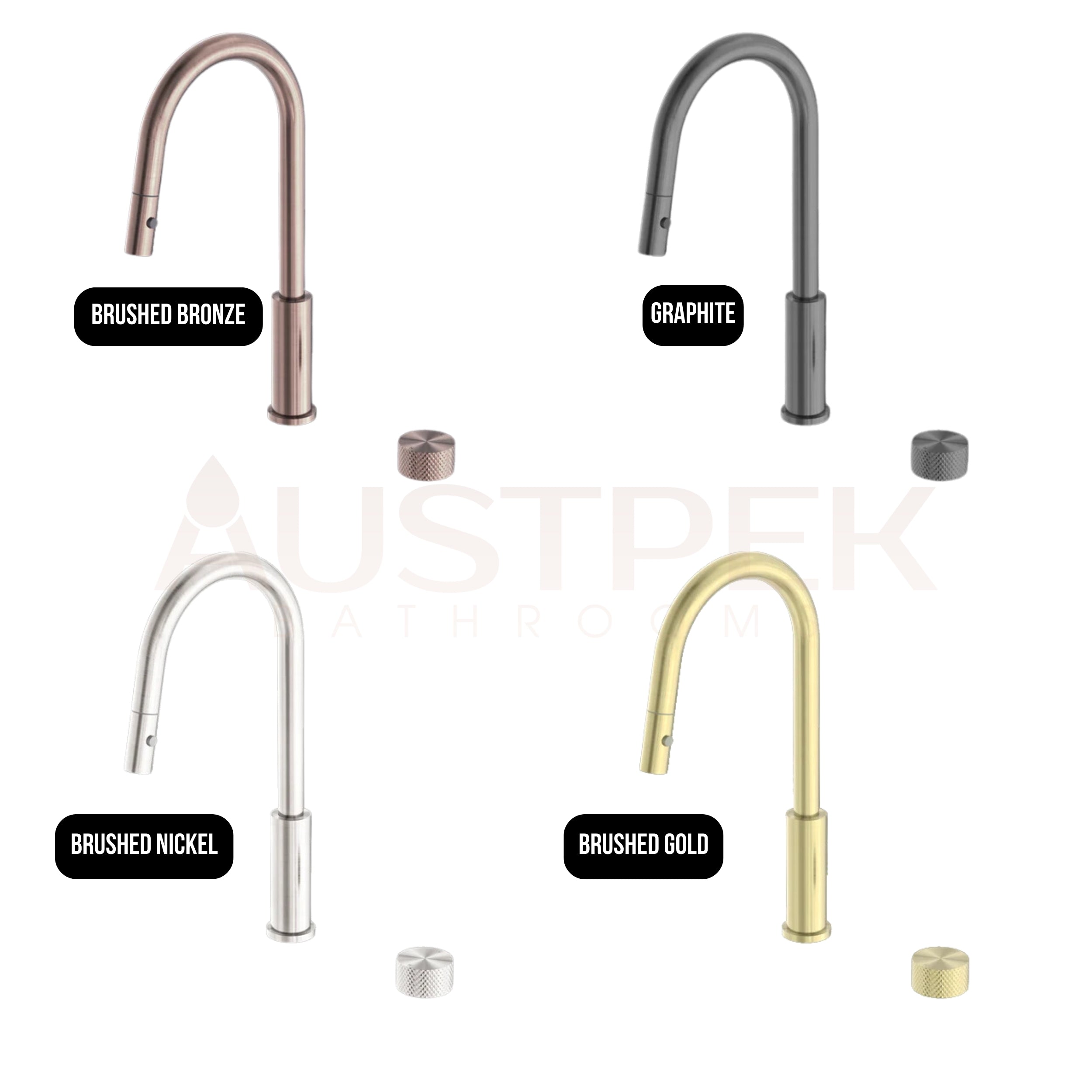 NERO OPAL PROGRESSIVE PULL OUT KITCHEN SET 432MM BRUSHED BRONZE