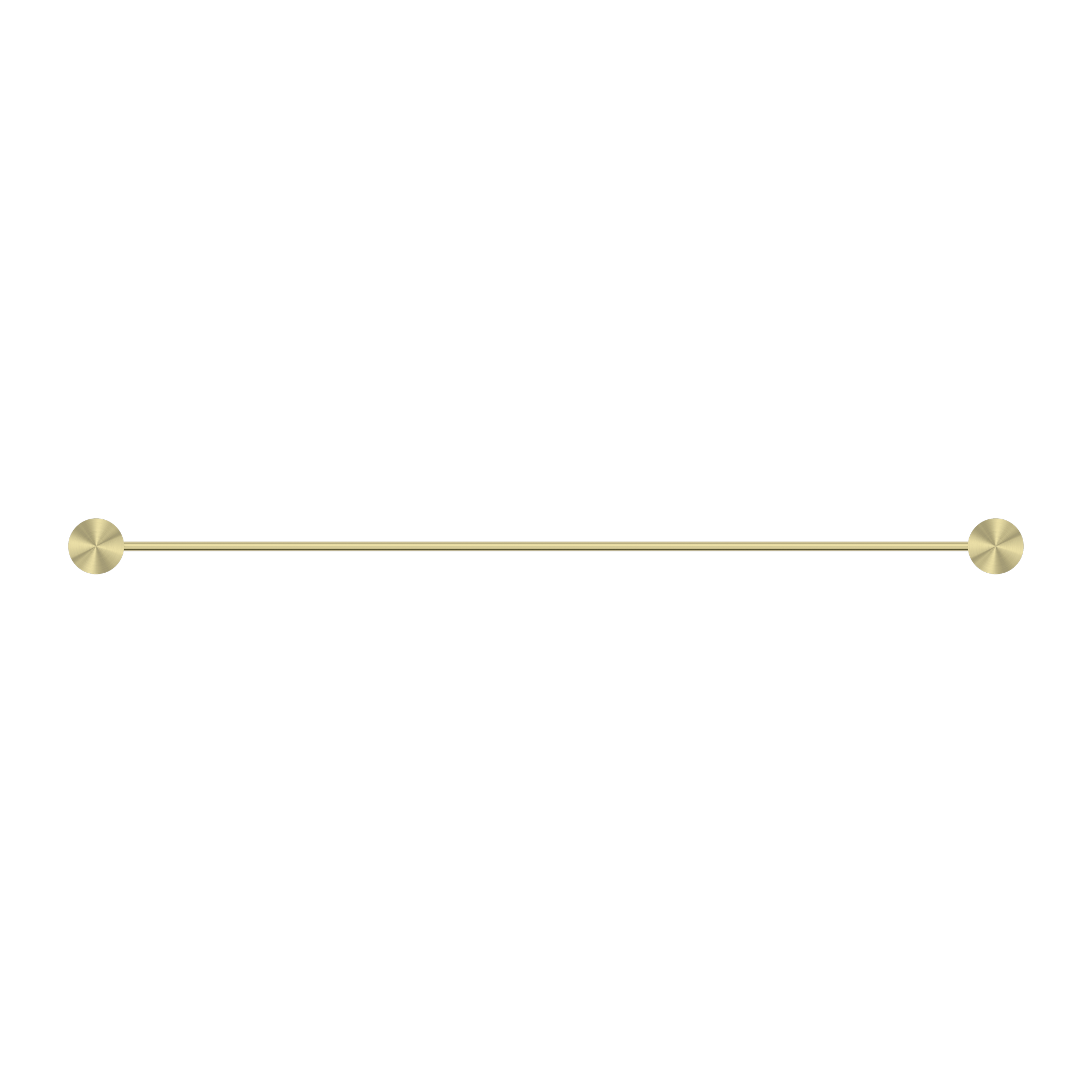 NERO OPAL NON-HEATED SINGLE TOWEL RAIL BRUSHED GOLD (AVAILABLE IN 600MM AND 800MM)
