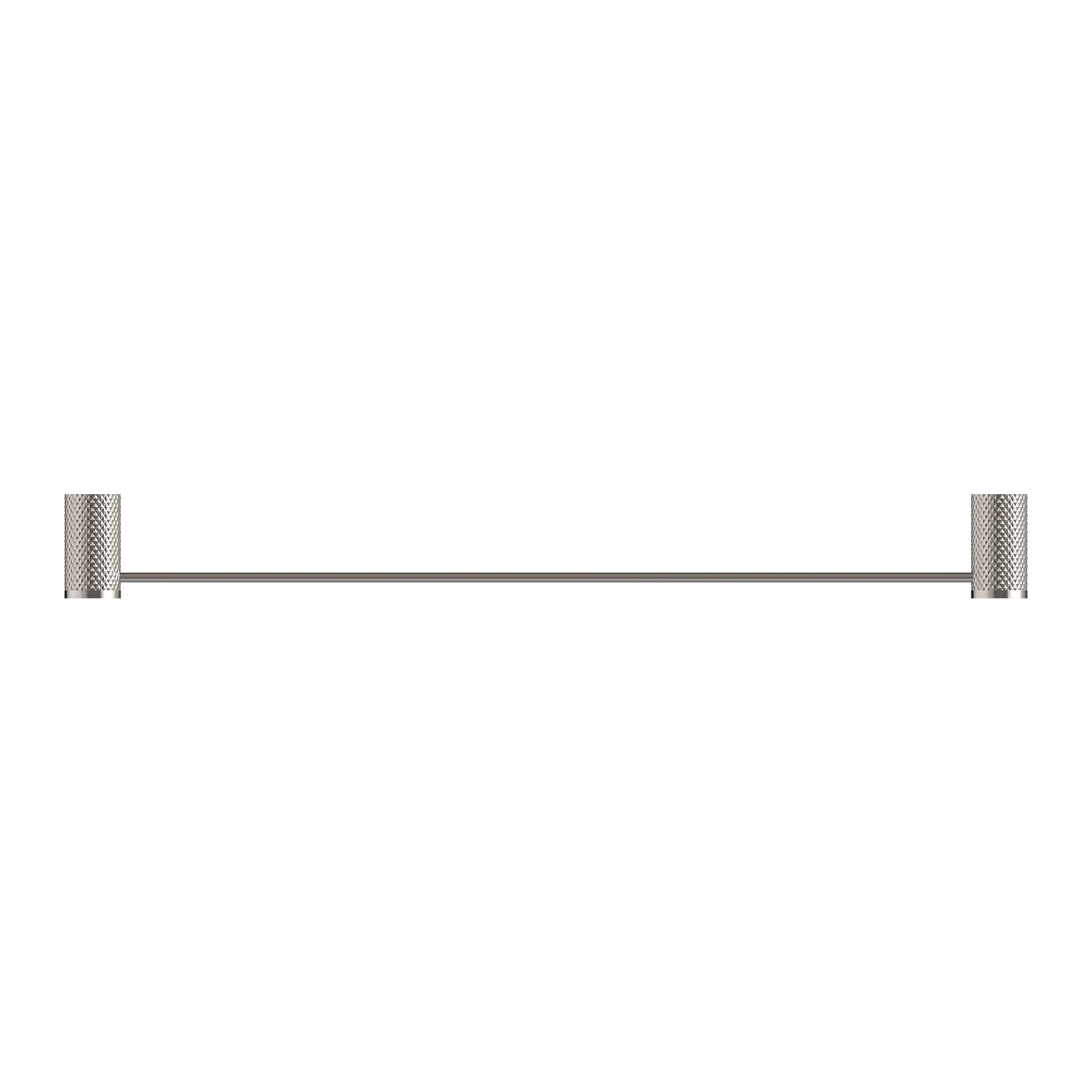 NERO OPAL NON-HEATED SINGLE TOWEL RAIL BRUSHED NICKEL (AVAILABLE IN 600MM AND 800MM)