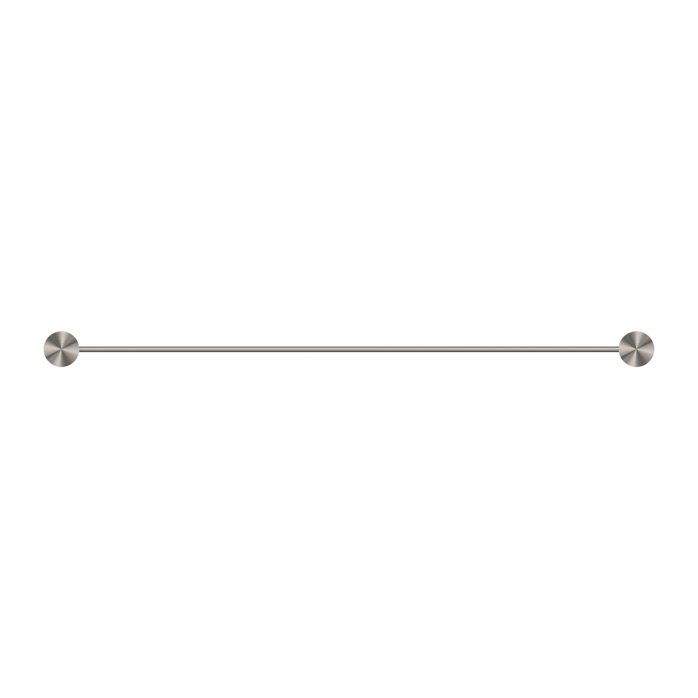 NERO OPAL NON-HEATED SINGLE TOWEL RAIL BRUSHED NICKEL (AVAILABLE IN 600MM AND 800MM)
