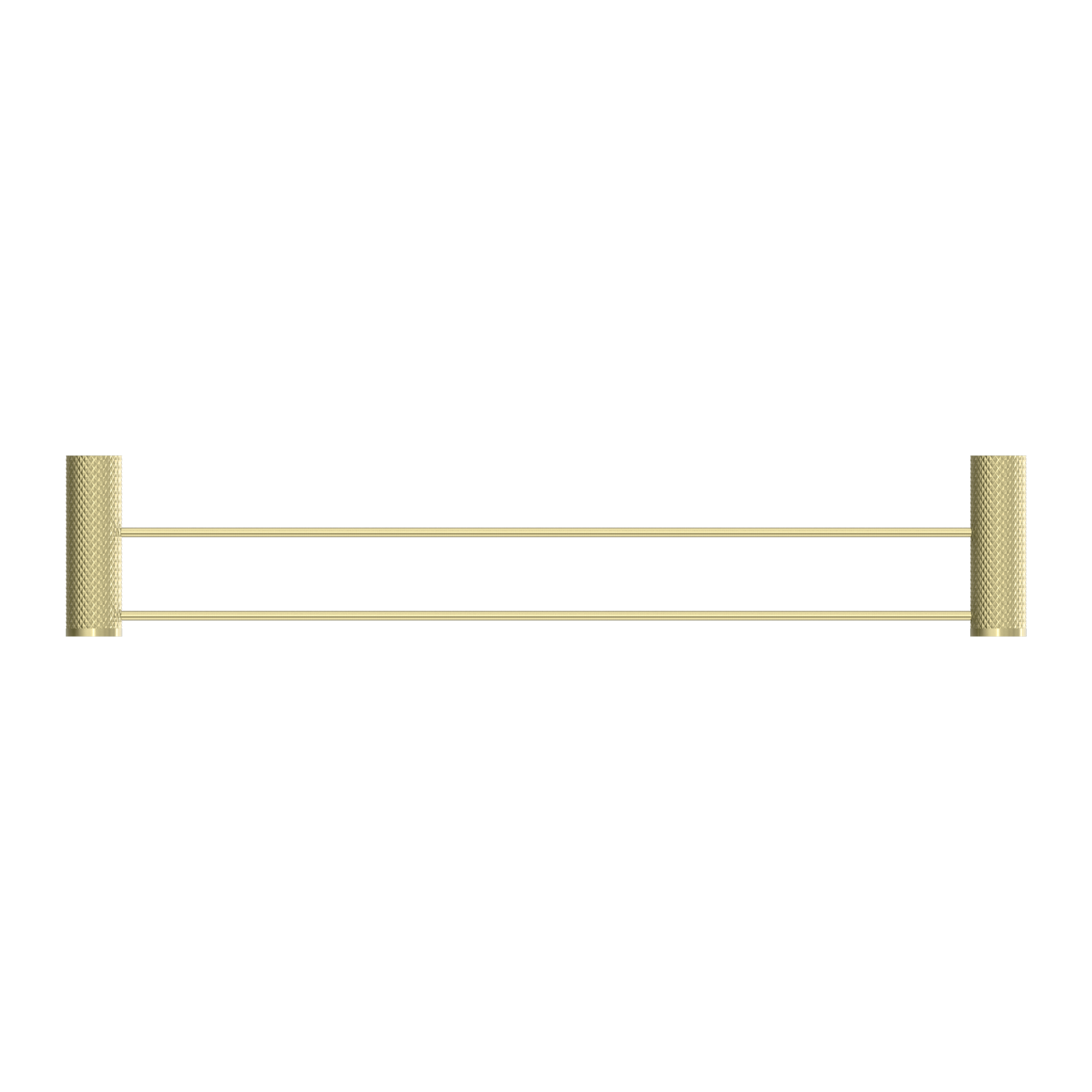 NERO OPAL NON-HEATED DOUBLE TOWEL RAIL BRUSHED GOLD (AVAILABLE IN 600MM AND 800MM)