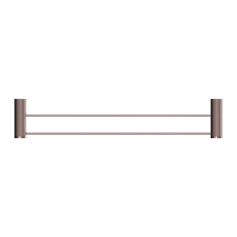 NERO OPAL NON-HEATED DOUBLE TOWEL RAIL BRUSHED BRONZE (AVAILABLE IN 600MM AND 800MM)