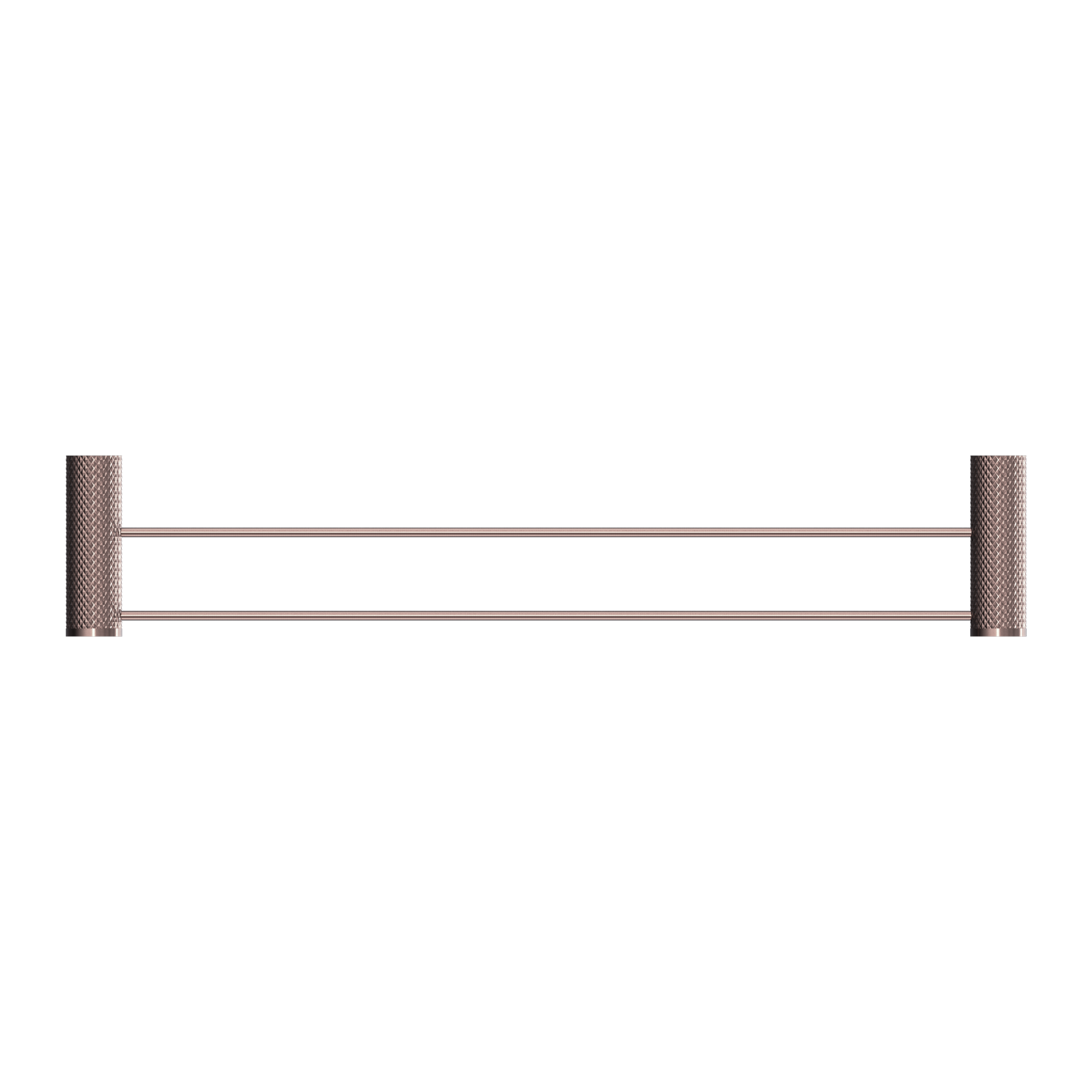 NERO OPAL NON-HEATED DOUBLE TOWEL RAIL BRUSHED BRONZE (AVAILABLE IN 600MM AND 800MM)