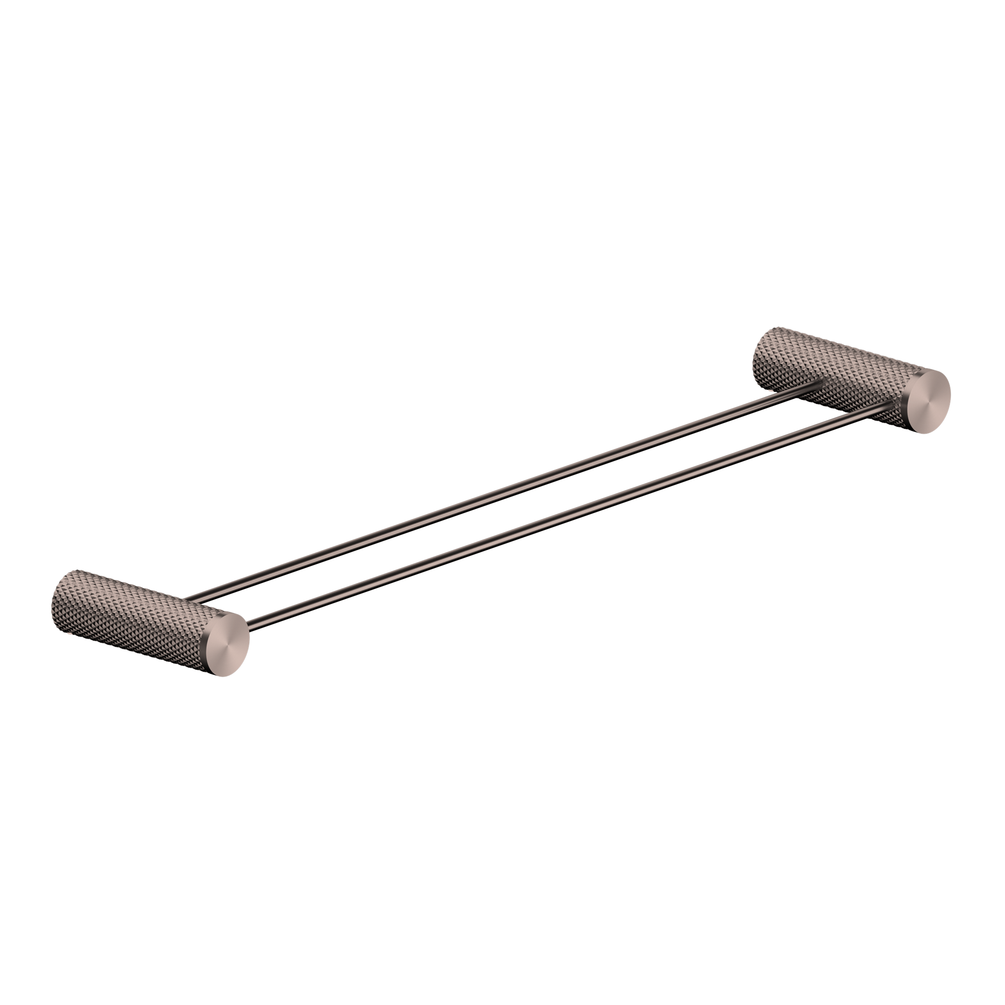 NERO OPAL NON-HEATED DOUBLE TOWEL RAIL BRUSHED BRONZE (AVAILABLE IN 600MM AND 800MM)