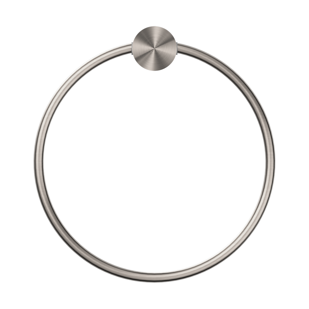 NERO OPAL TOWEL RING 202MM BRUSHED NICKEL