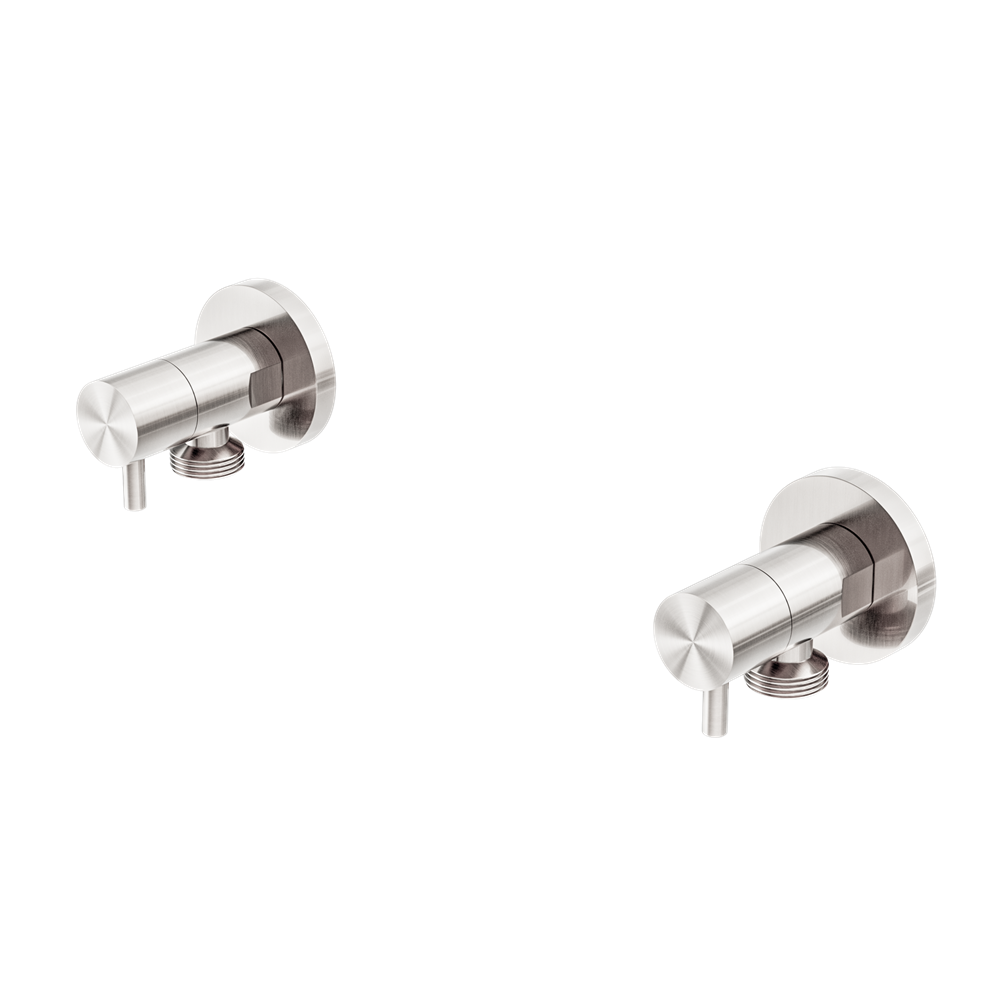 NERO WASHING MACHINE TAP SET BRUSHED NICKEL