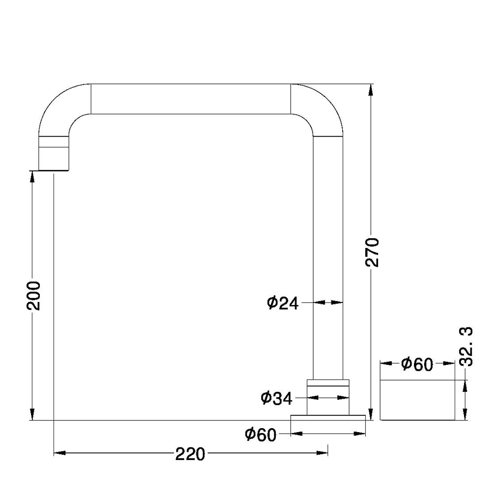 NERO KARA PROGRESSIVE TALL BASIN SET 270MM BRUSHED BRONZE