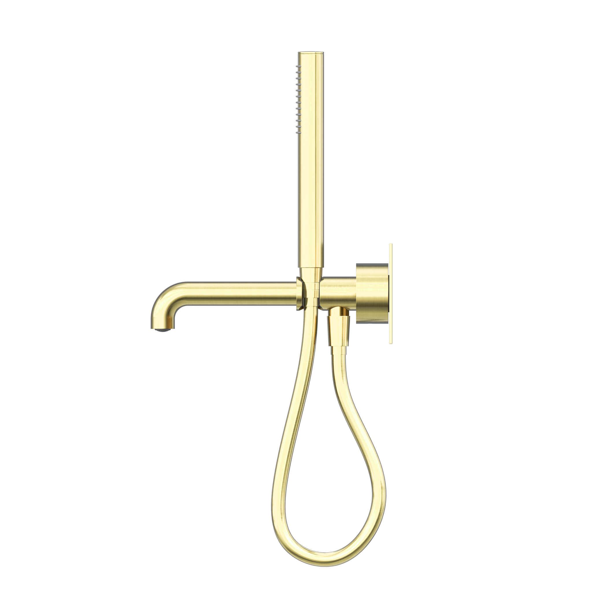 NERO KARA PROGRESSIVE SHOWER SYSTEM WITH SPOUT BRUSHED GOLD (AVAILABLE IN 230MM AND 250MM)