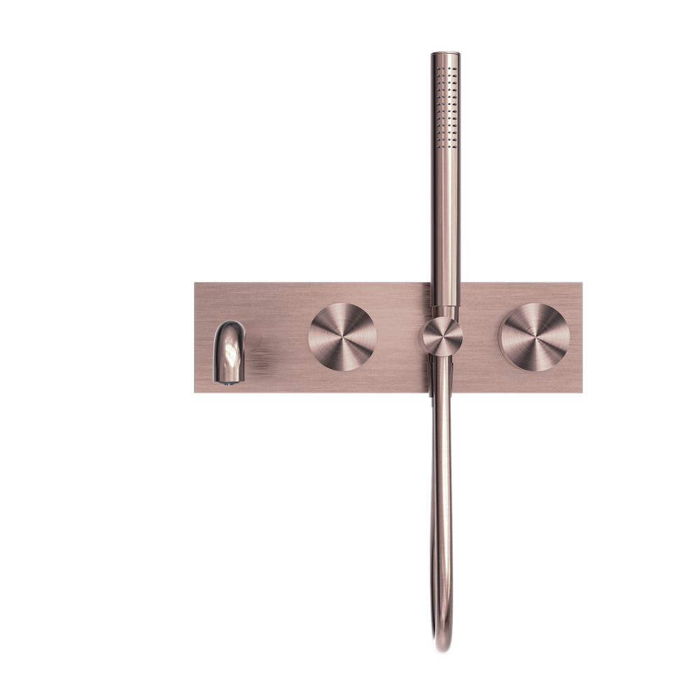 NERO KARA PROGRESSIVE SHOWER SYSTEM WITH SPOUT BRUSHED BRONZE (AVAILABLE IN 230MM AND 250MM)