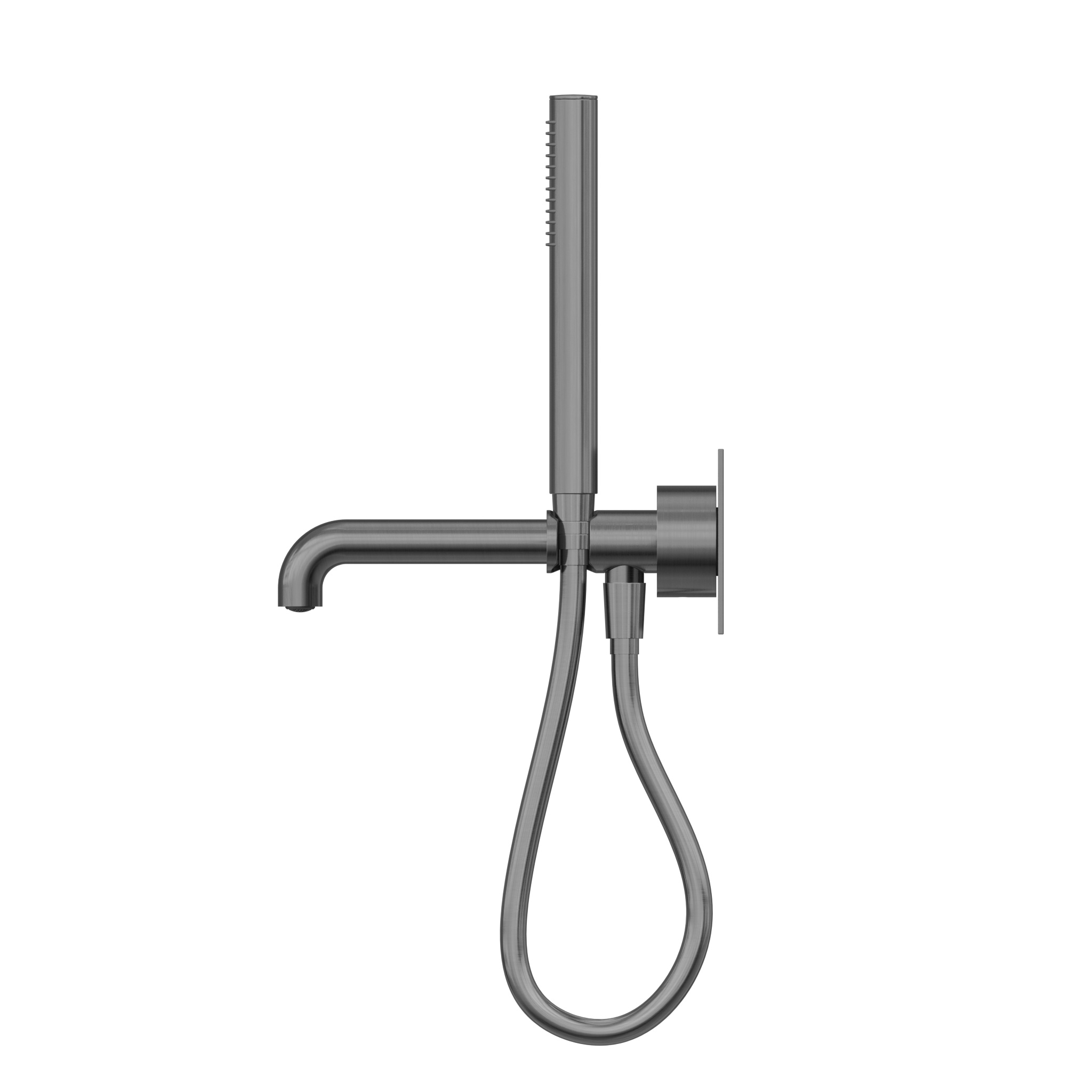 NERO KARA PROGRESSIVE SHOWER SYSTEM WITH SPOUT GUN METAL (AVAILABLE IN 230MM AND 250MM)