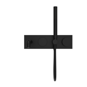 NERO KARA PROGRESSIVE SHOWER SYSTEM WITH SPOUT MATTE BLACK (AVAILABLE IN 230MM AND 250MM)