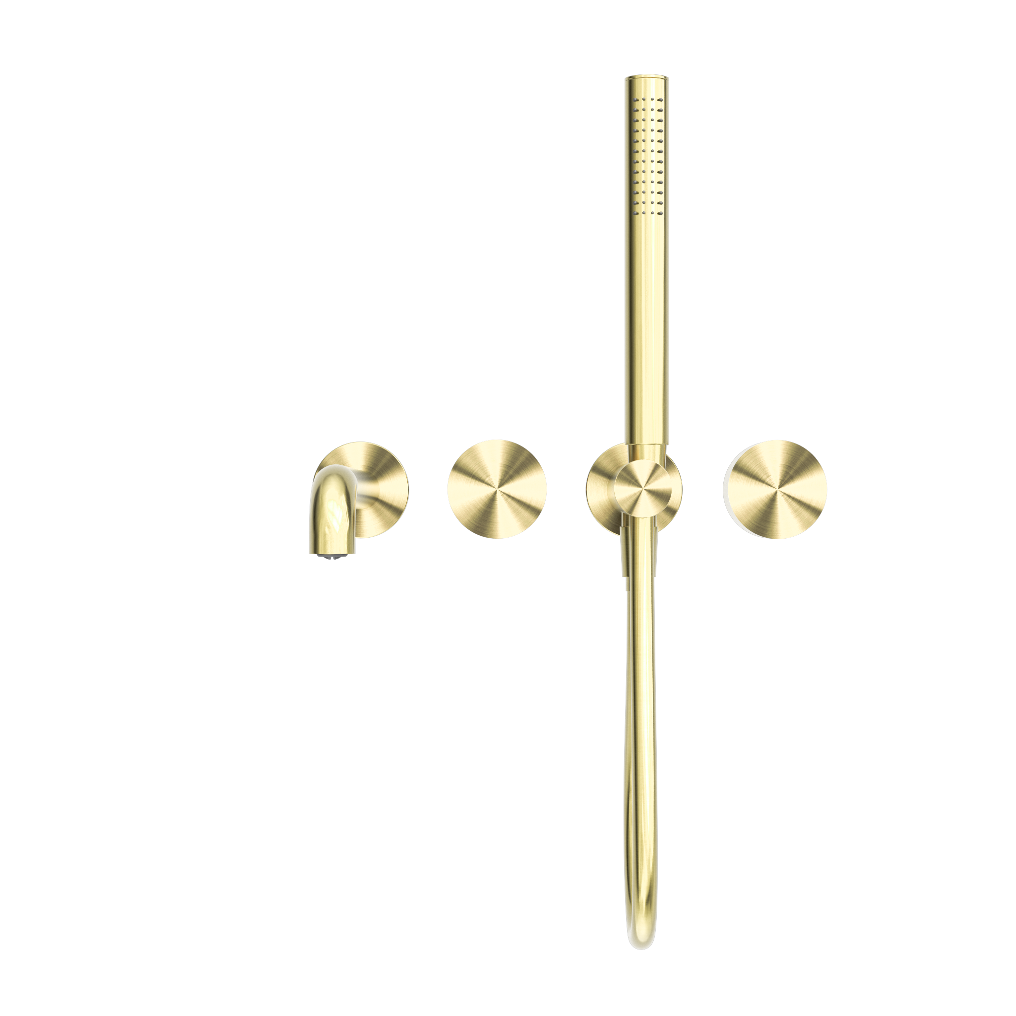 NERO KARA PROGRESSIVE SHOWER SYSTEM SEPARATE PLATE WITH SPOUT BRUSHED GOLD (AVAILABLE IN 230MM AND 250MM)