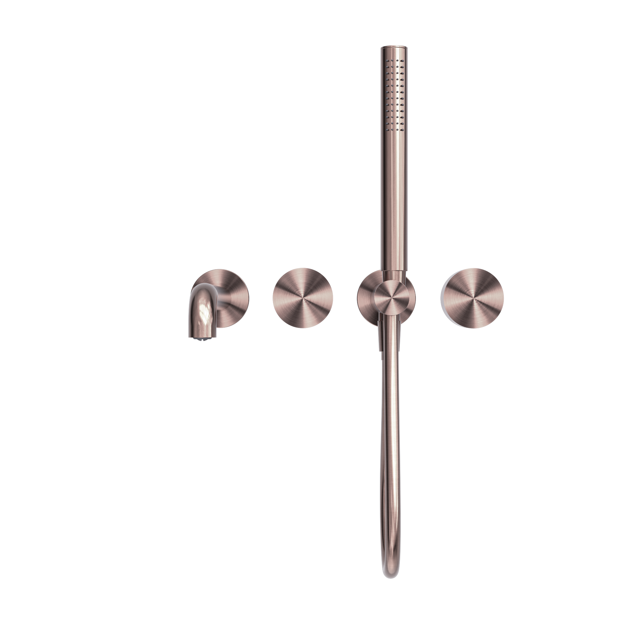 NERO KARA PROGRESSIVE SHOWER SYSTEM SEPARATE PLATE WITH SPOUT BRUSHED BRONZE (AVAILABLE IN 230MM AND 250MM)