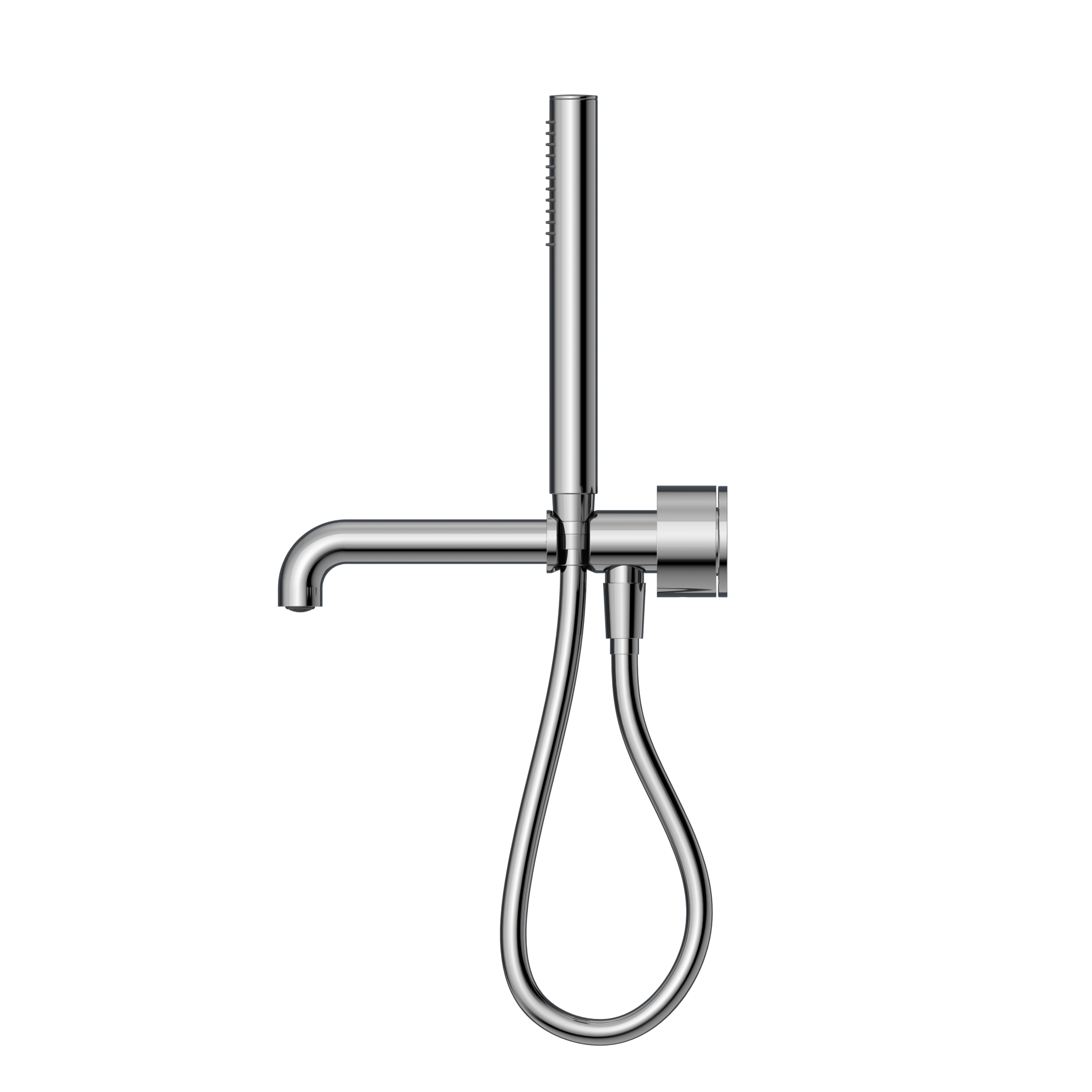 NERO KARA PROGRESSIVE SHOWER SYSTEM SEPARATE PLATE WITH SPOUT CHROME (AVAILABLE IN 230MM AND 250MM)