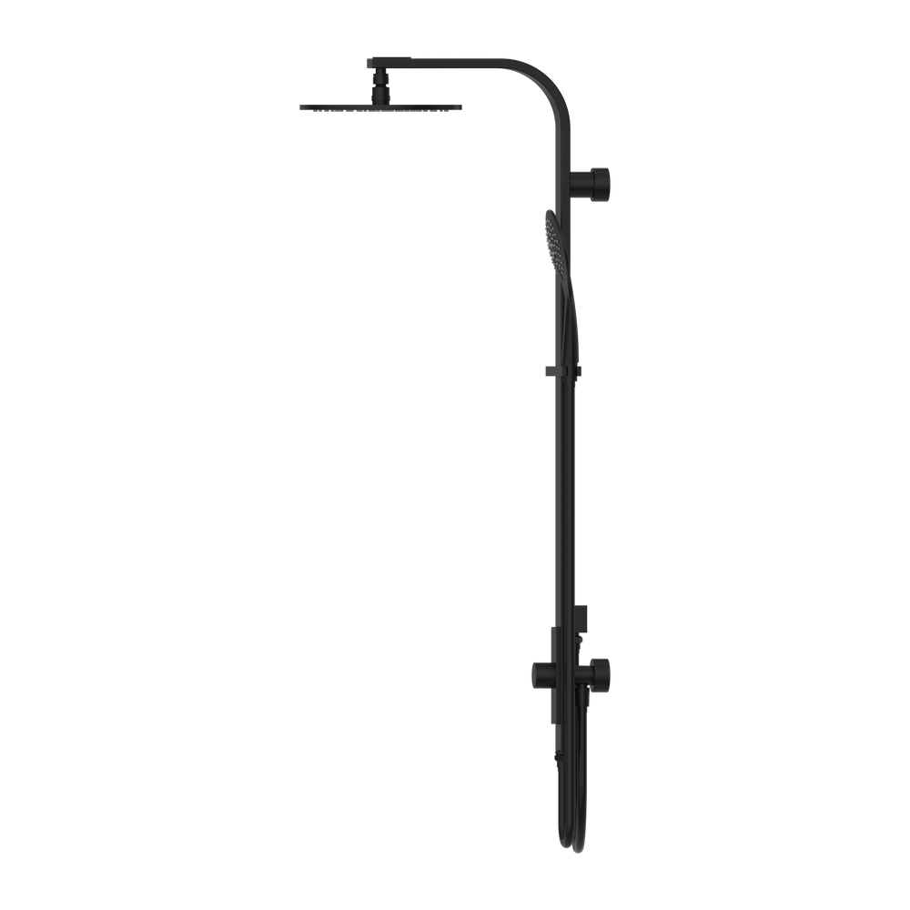 NERO ASTRA RAIN ROUND TWIN SHOWER WITH DOUBLE HOSE 869MM MATTE BLACK