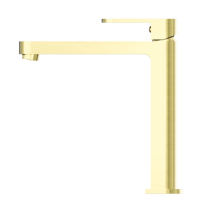 NERO ECCO TALL BASIN MIXER 231MM BRUSHED GOLD