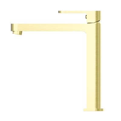 NERO ECCO TALL BASIN MIXER 231MM BRUSHED GOLD