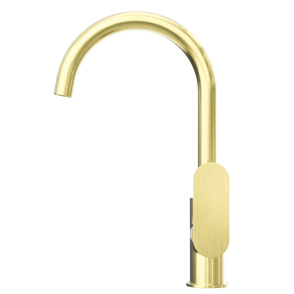 NERO ECCO KITCHEN MIXER 340MM BRUSHED GOLD
