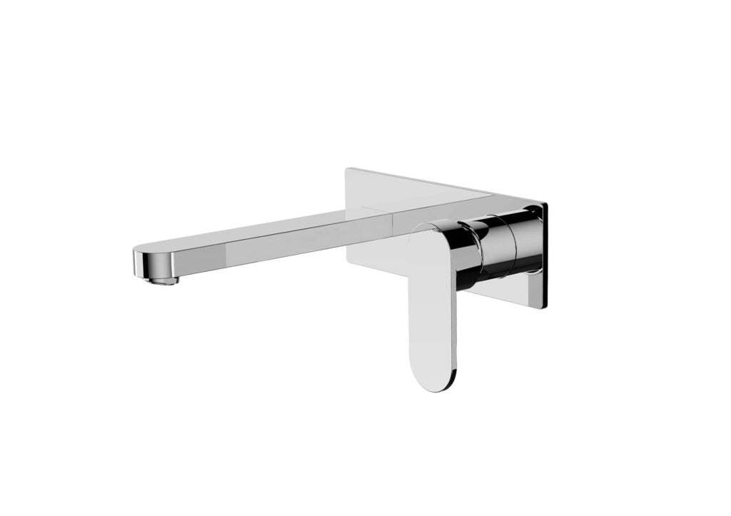 NERO ECCO WALL BASIN/BATH MIXER 206MM CHROME
