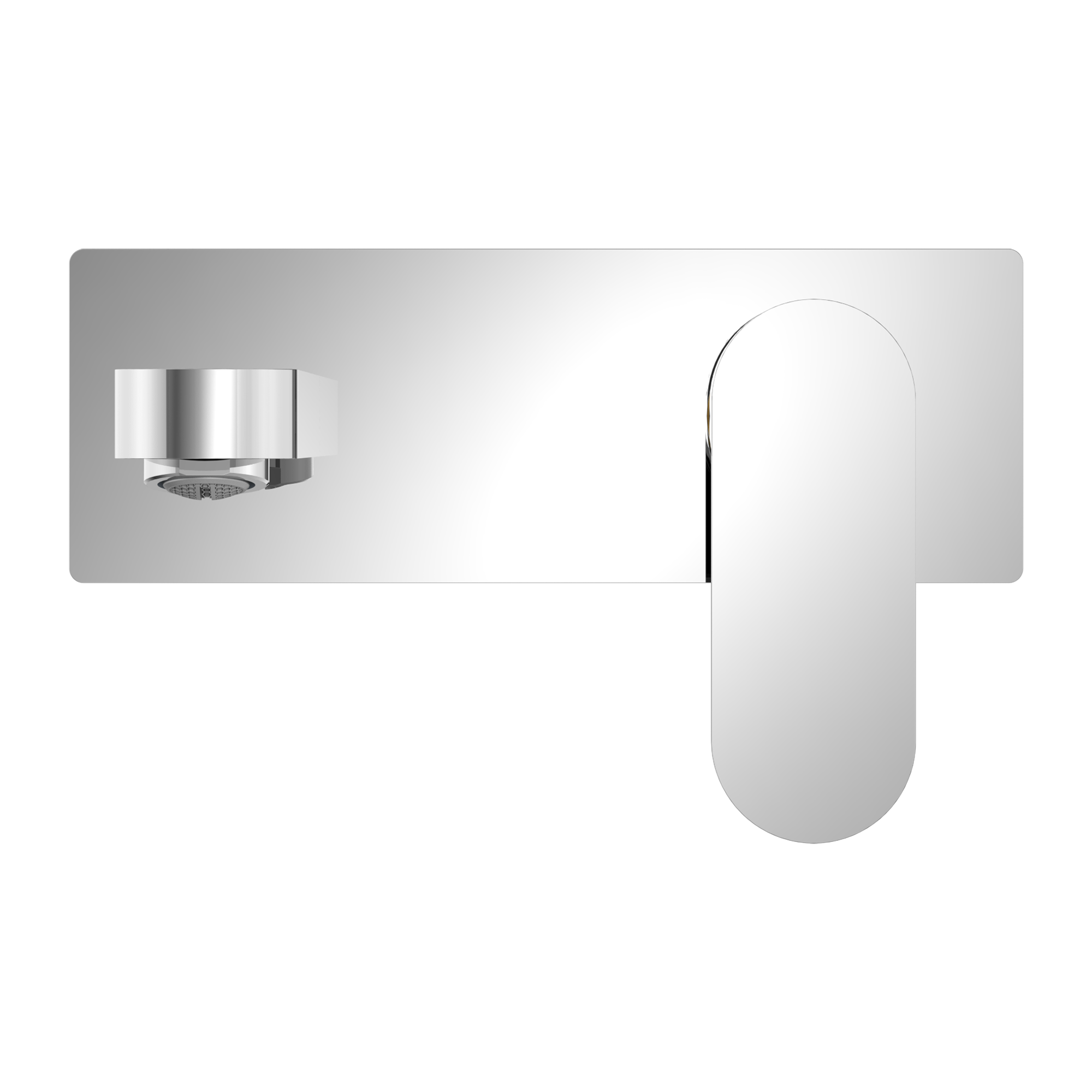 NERO ECCO WALL BASIN/BATH MIXER 206MM CHROME