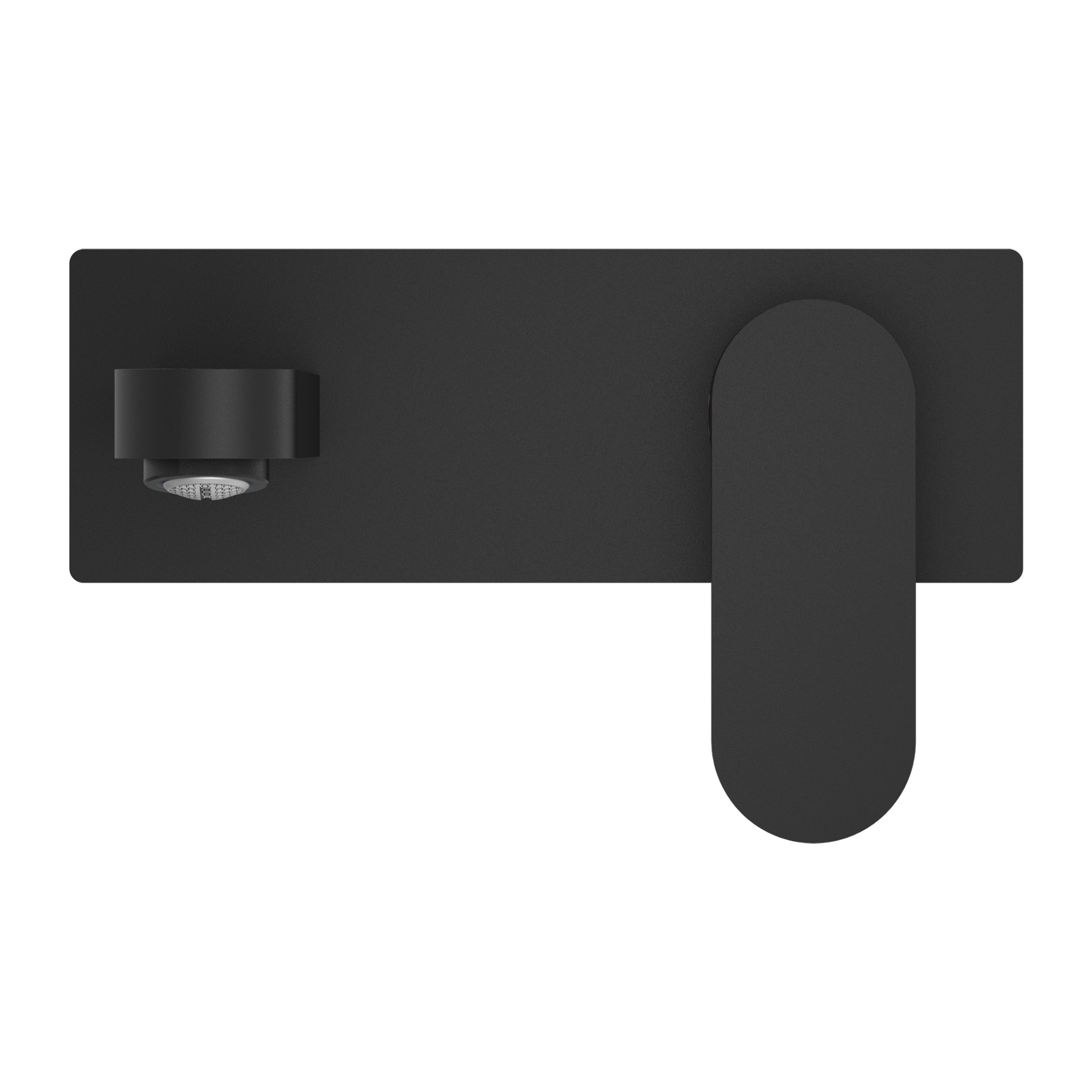 NERO ECCO WALL BASIN/BATH MIXER 205MM MATTE BLACK