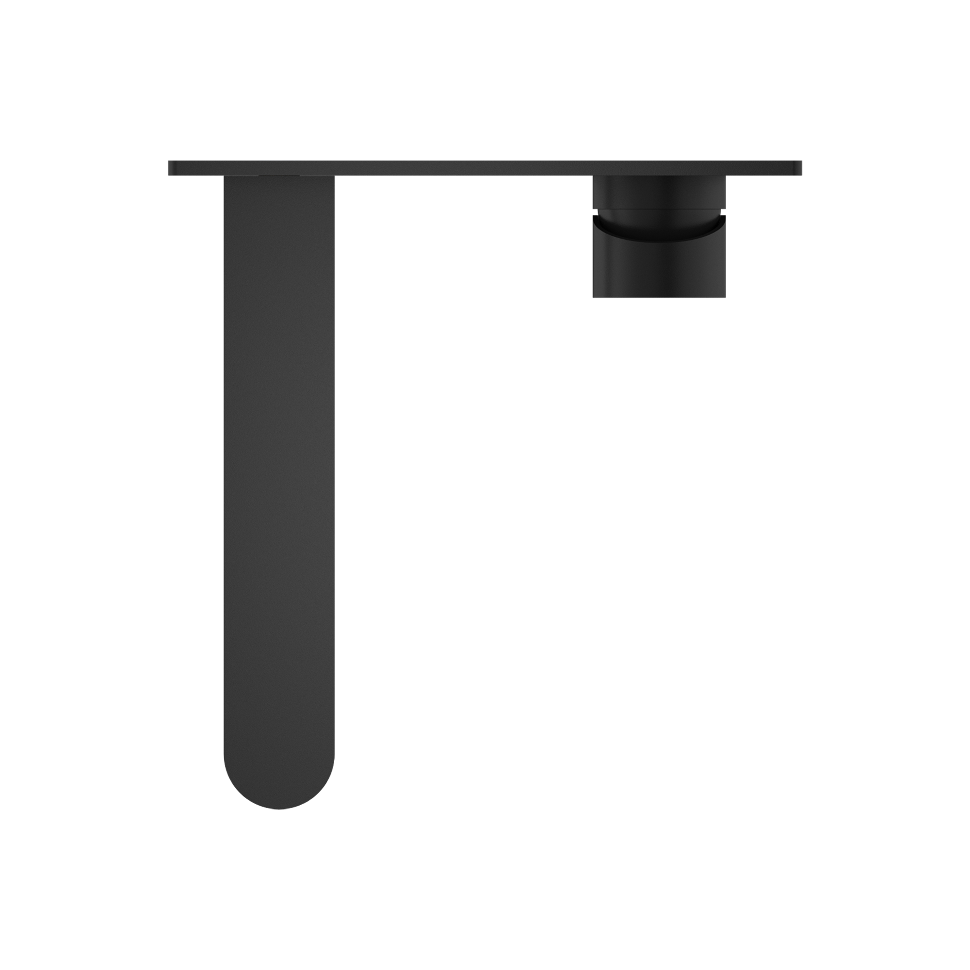 NERO ECCO WALL BASIN/BATH MIXER 206MM MATTE BLACK