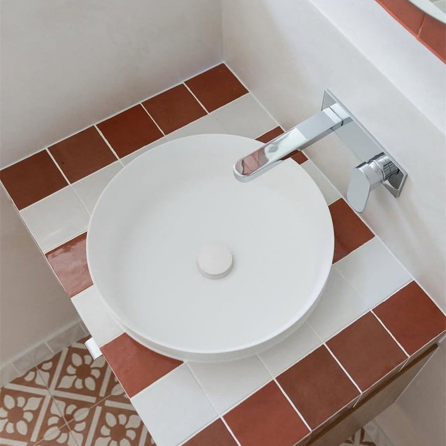 NERO ECCO WALL BASIN/BATH MIXER 206MM CHROME