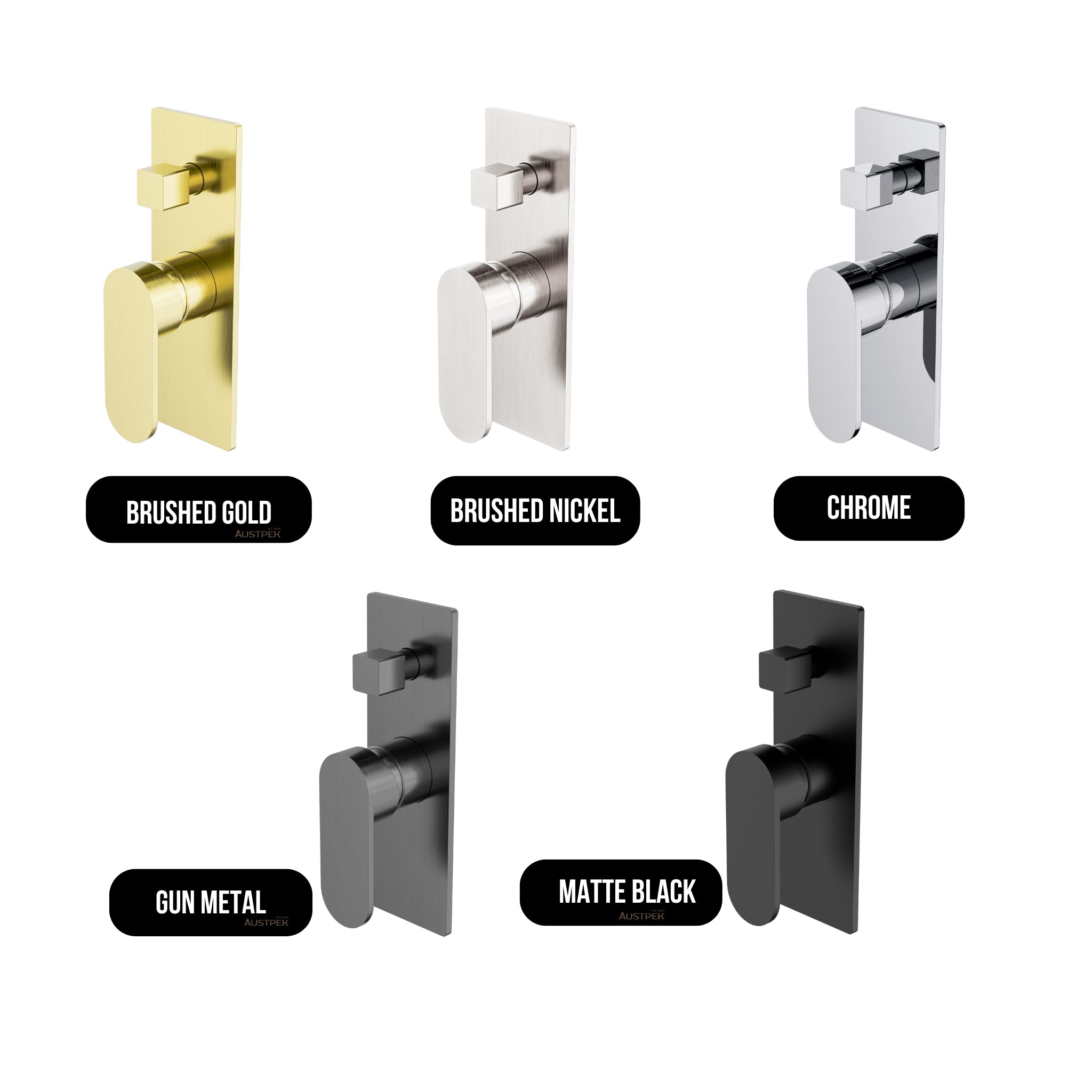 NERO ECCO SHOWER MIXER WITH DIVERTER 210MM GUN METAL