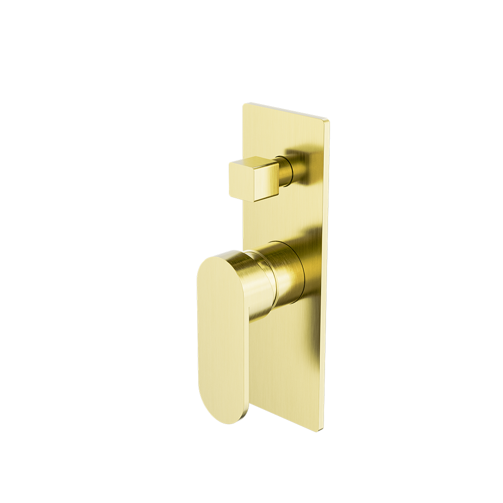 NERO ECCO SHOWER MIXER WITH DIVERTOR 210MM BRUSHED GOLD