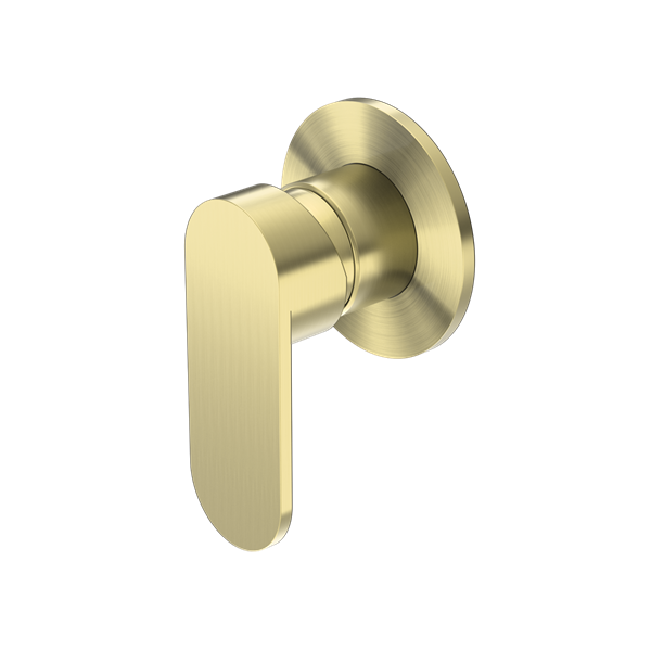 NERO ECCO SHOWER MIXER ROUND PLATE BRUSHED GOLD