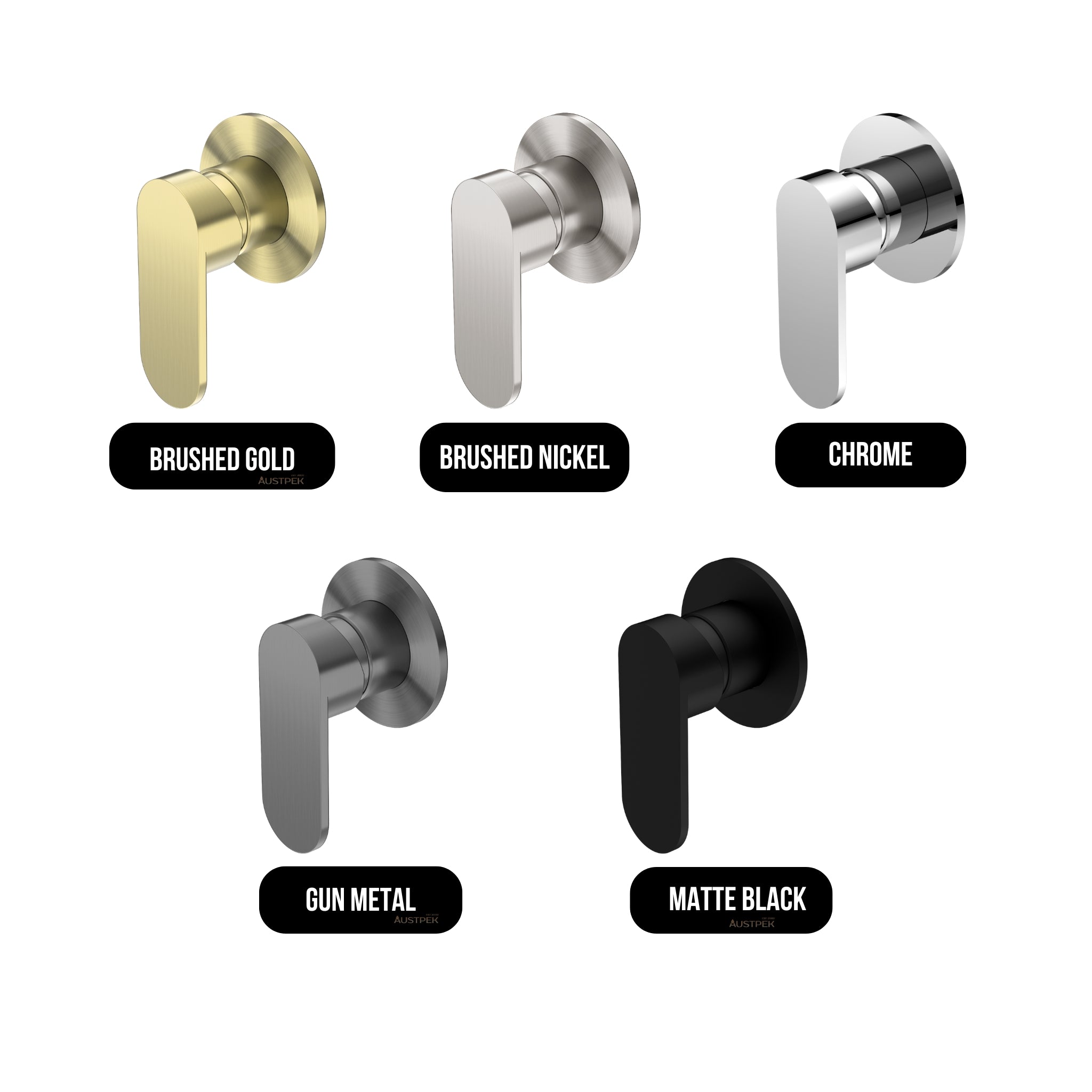 NERO ECCO SHOWER MIXER ROUND PLATE GUN METAL