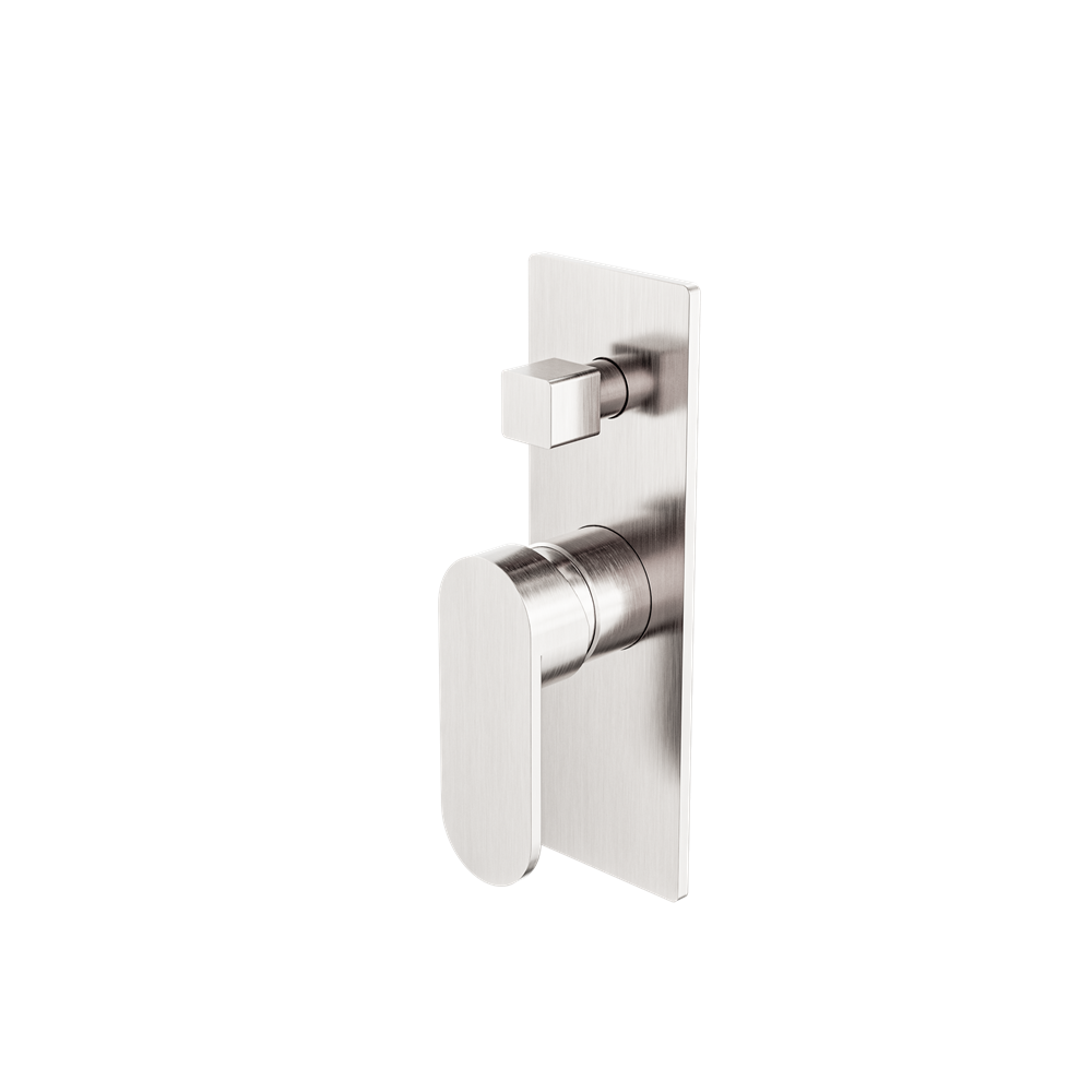 NERO ECCO SHOWER MIXER WITH DIVERTOR 210MM BRUSHED NICKEL